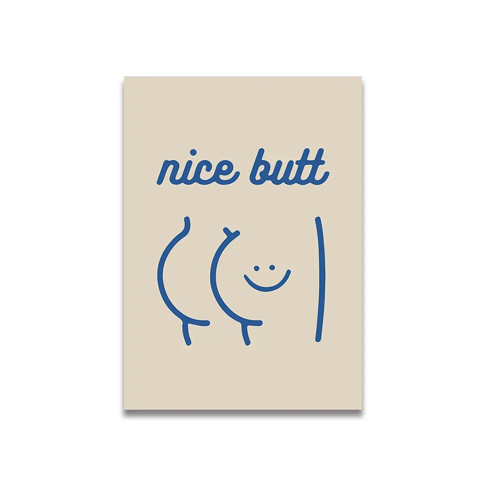 DecorBites™ Pink Cartoon Print Canvas Wall Art