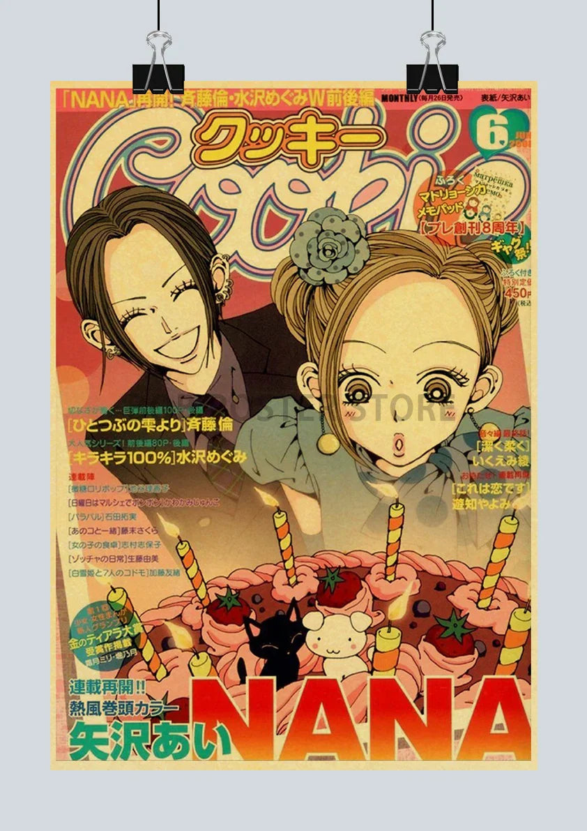 DecorBites™ Retro Anime NANA Poster Set - 2021 Nostalgic Decor