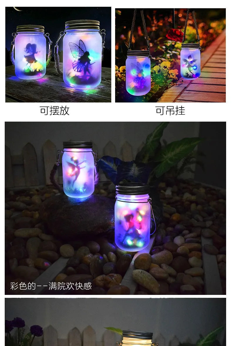 DecorBites™ Solar Mason Jar Fairy Lights for Garden Decoration