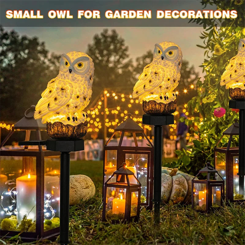 DecorBites™ Solar Owl Garden Light - Decorative, Waterproof LED