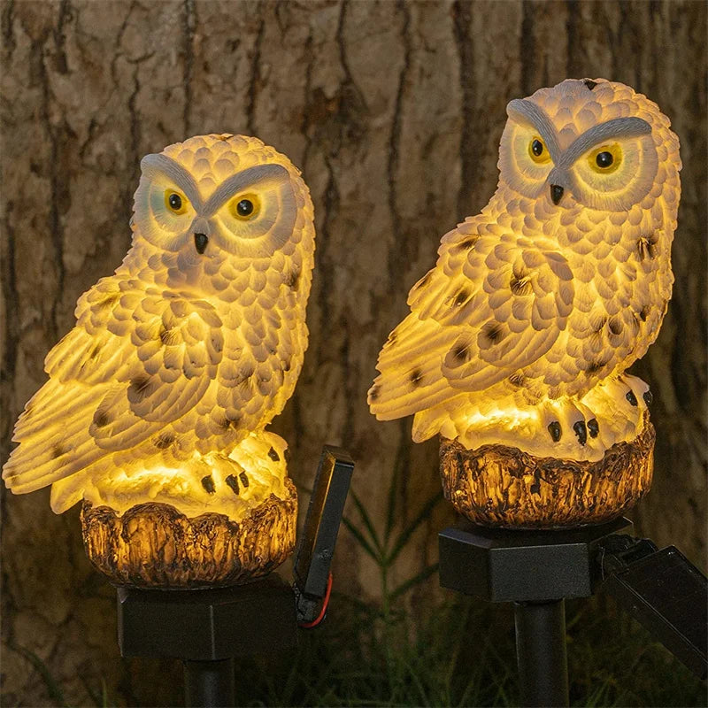 DecorBites™ Solar Owl Garden Light - Decorative, Waterproof LED