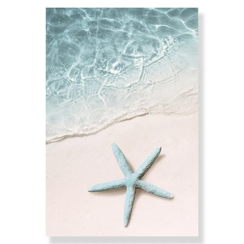 DecorBites™ Summer Beach Seashell Canvas Wall Art